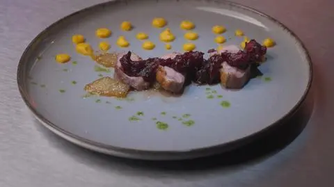 Eryk Beroud: Kaczka z puree marchewkowym i sosem żurawinowym