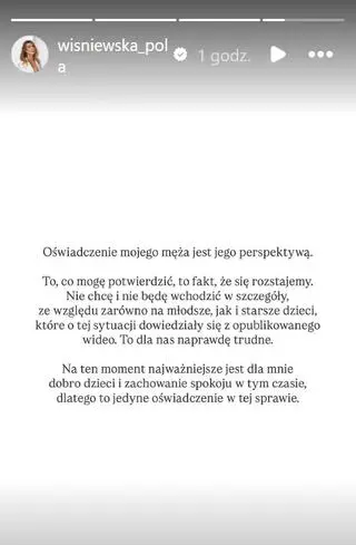 Oświadczenie Poli Wiśniewskiej