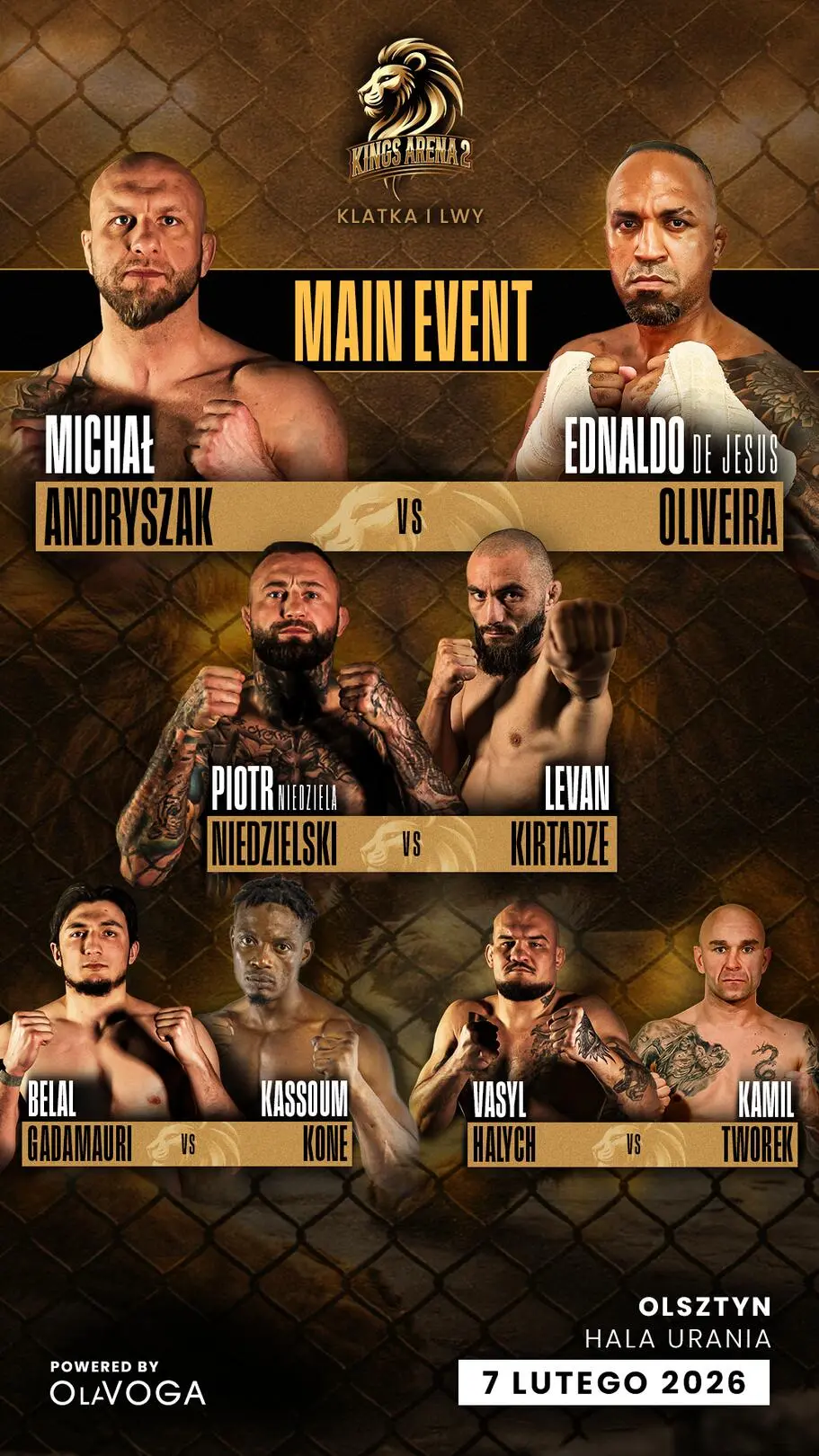 King's Arena 2: Fight Card