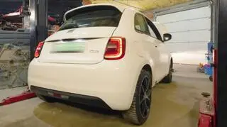 Fiat 500e po wypadku i podejrzenie problemów z baterią
