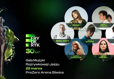 Fryderyki 2024 – trzydzieści lat najważniejszej nagrody branży muzycznej. Emisja już 22 marca w TVN!
