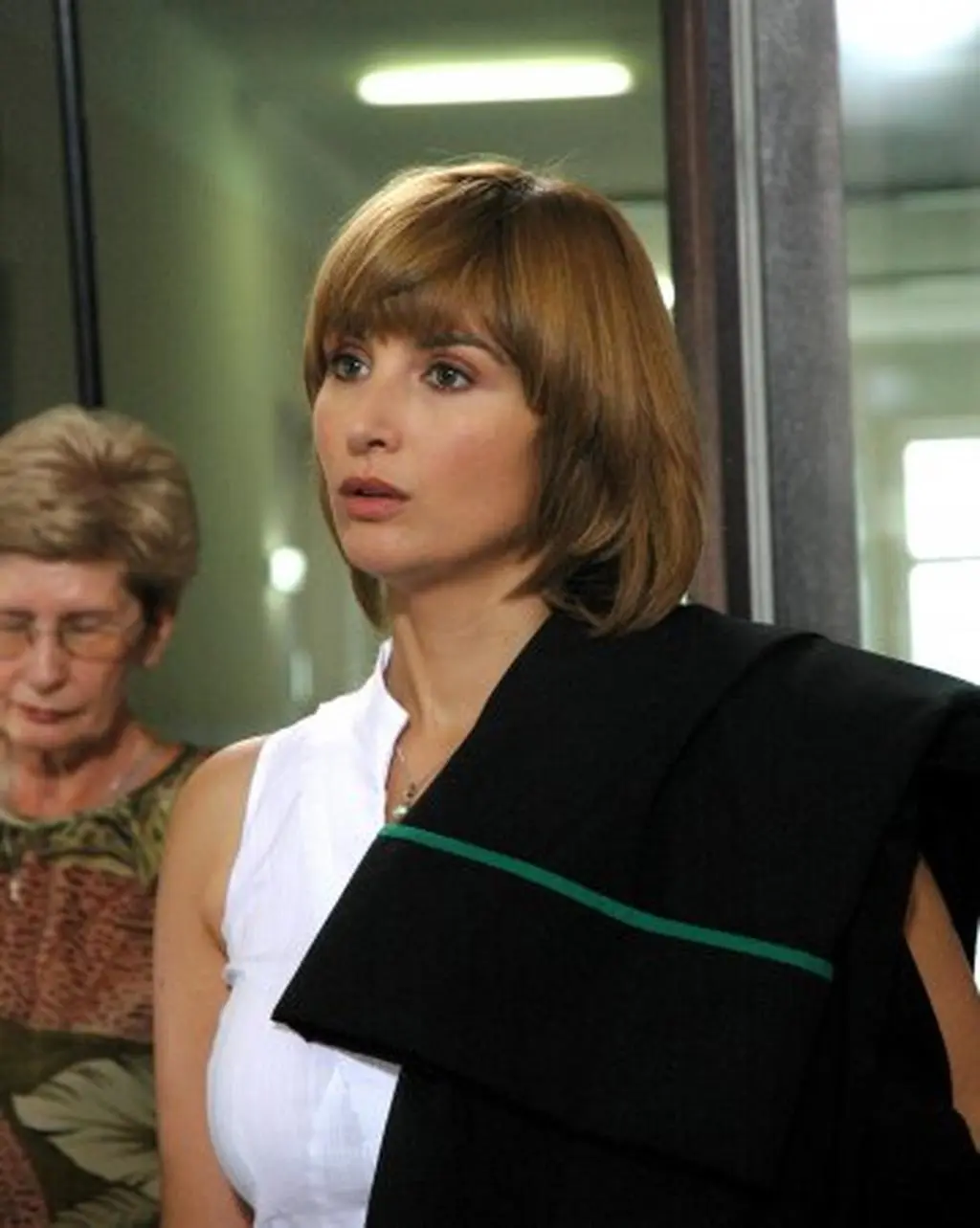 Joanna Brodzik na planie "Magdy M."