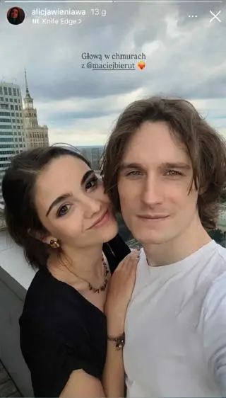 Alicja Wieniawa-Narkiewicz z Marcinem Bejrutem