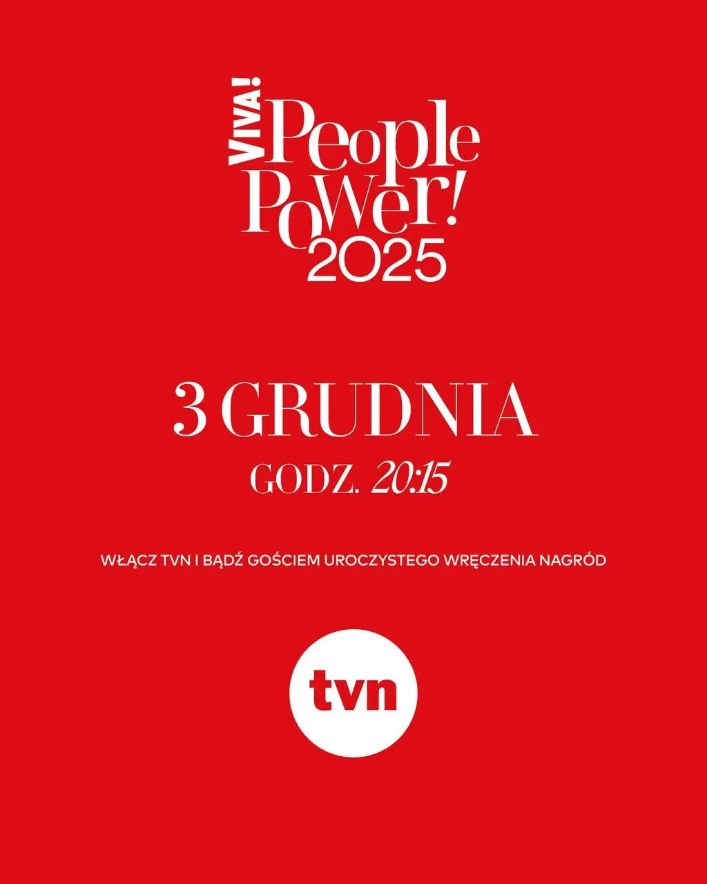 Gala VIVA! PEOPLE POWER 2025! Już 3 grudnia w TVN!