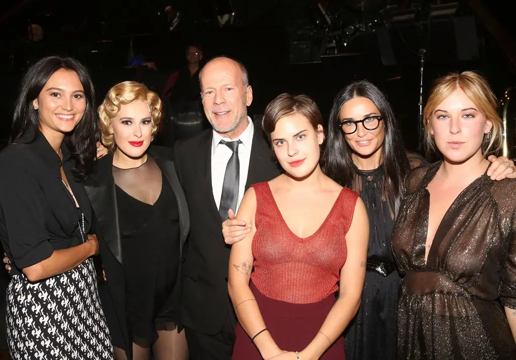Bruce Willis, Demi Moore, Emma Heming, Tallulah Willis, Scout Willis i Rumer Willis