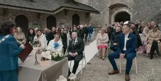 Adrian Szymaniak i Anita Szydłowska na ślubie uczestników "Ślubu od pierwszego wejrzenia 11"