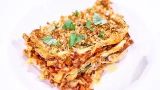 Lasagne z posypką z panko