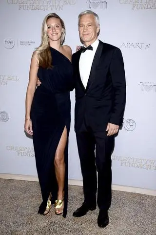 Michał Żebrowski z żoną Aleksandrą