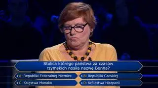 Milionerzy: Anna ma pięć tysięcy i we wtorek gra o więcej.  Z jakim pytaniem miała problem?