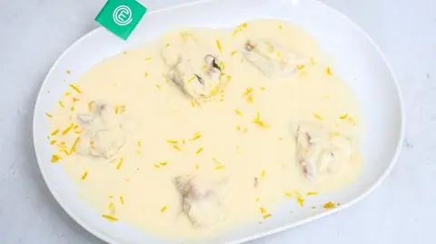 Sylwia Skłodowska: Ceviche z labraksa z espumą z białych szparagów, chrzanu i pomarańczy