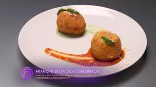 Bartosz Pastuszak: Arancini z sosem bazyliowym i pomidorowym ( z mięsem i wegetariańskie)