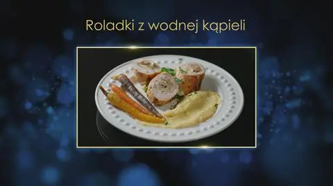 Nicole i Tycjan: Roladki z wodnej kąpieli, czyli roladki z gruszą z puree z białych warzyw 