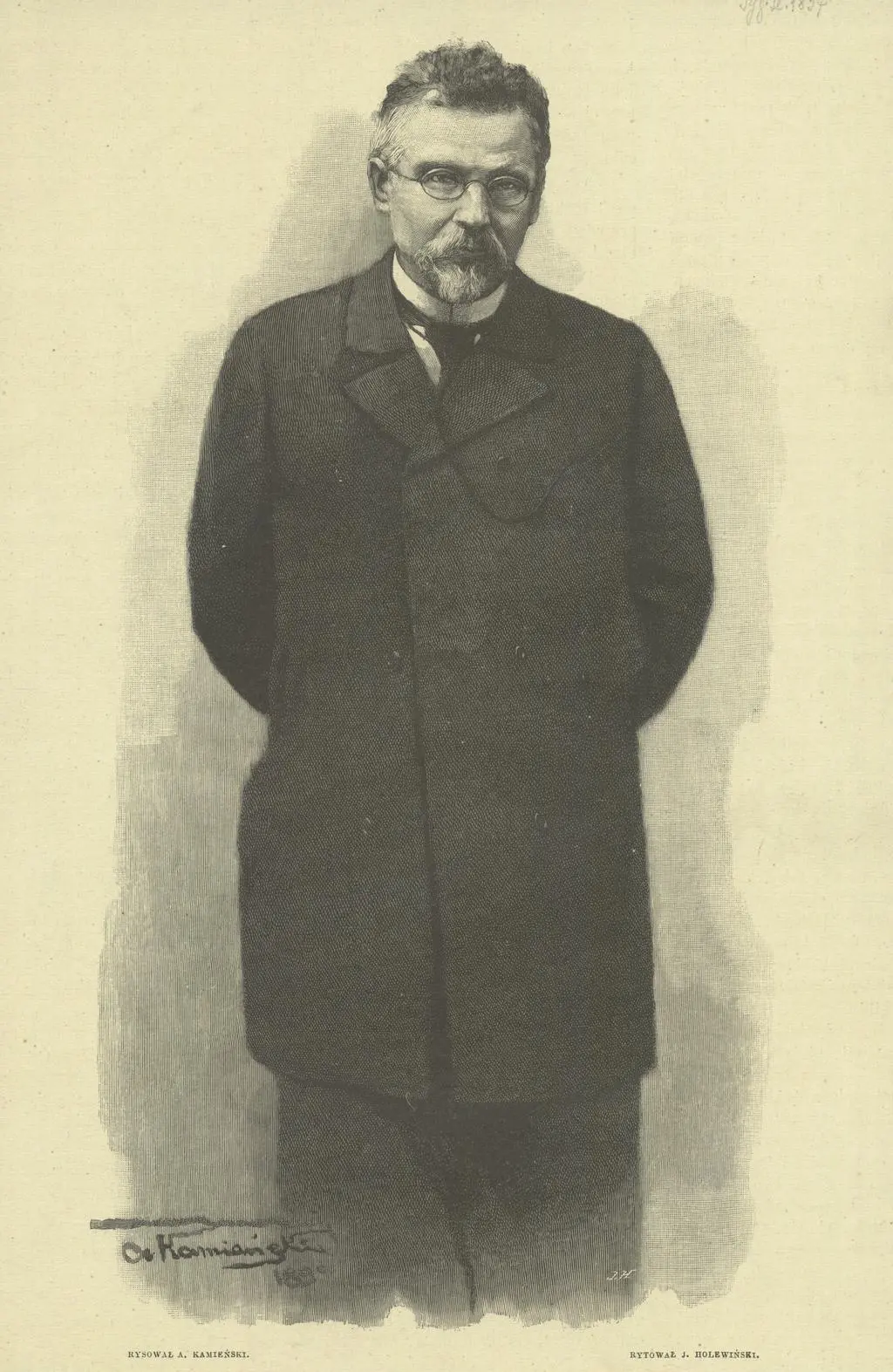 Portret pisarza autorstwa Antoniego Kamieńskiego (1897)