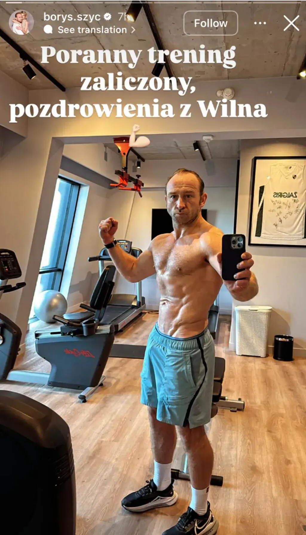 Borys Szyc pochwalił się metamorfozą sylwetki