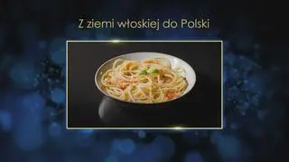 Z ZIEMI WŁOSKIEJ DO POLSKI, czyli makaron Bucatini z pomidorkami koktajlowymi, boczkiem i serem pecorino