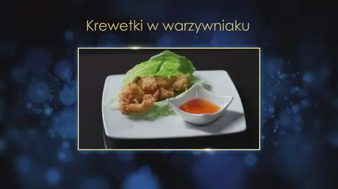 Marta i Michał: Krewetki w warzywniaku, czyli warzywa (marchew i seler) i krewetki w panko