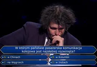 Pytanie za pół miliona złotych dotyczyło kolei. Gdzie jest słabo rozwinięta?