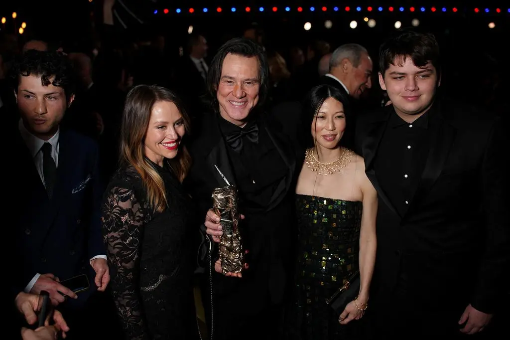 Jim Carrey i Min Ah na rozdaniu Cezarów