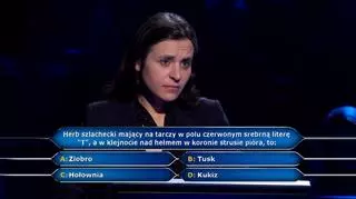 Milionerzy: Olga grała o 250 tysięcy. Niestety, udzieliła złej odpowiedzi