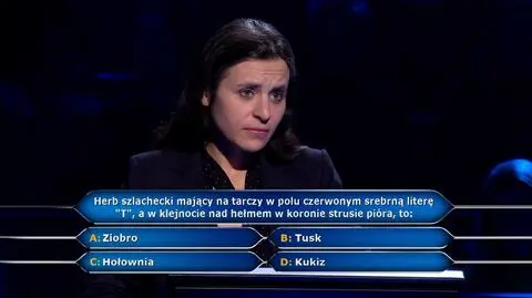 Milionerzy: Olga grała o 250 tysięcy. Niestety, udzieliła złej odpowiedzi