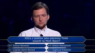 Który z polskich poetów jako pierwszy wszedł na Mont Blanc? Czy Piotr się nie pospieszył z odpowiedzią?