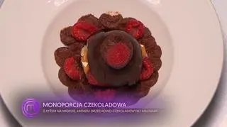 Dominik Moczydlany: Mono porcja z kremem orzechowym, malinami i ryżem z miodem