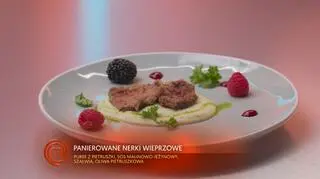 Nerki wieprzowe z purée pietruszkowym