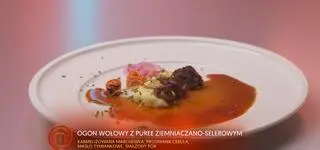Ogon wołowy z purée ziemniaczano-selerowym