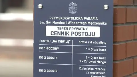 Parking dla wiernych z nietypowym „parkomatem”