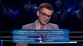Milionerzy PRZED EMISJĄ W TV: Drugim największym województwem w Polsce jest?