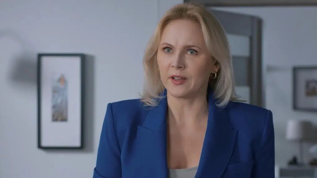 
Kadr z odcinka 3828 serialu TVN Na Wspólnej. Ilona Zdybicka (Anna Samusionek).