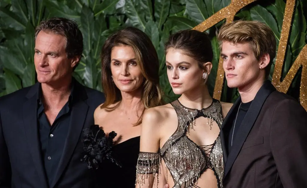 Rande Gerber, Cindy Crawford, Kaia Gerber i Presley Gerber 