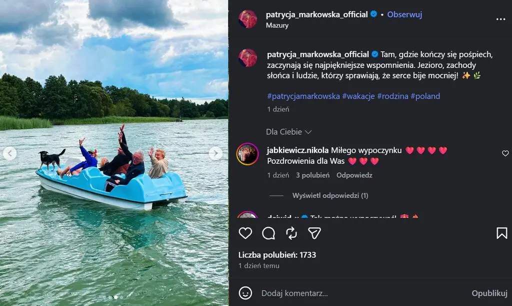Rodzina Markowskich na Mazurach