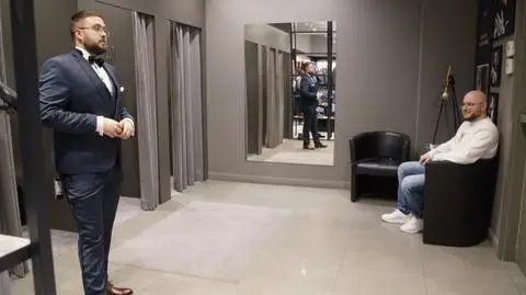 Ślub...: Jest elegancko! Przemek wybrał ślubny garnitur!