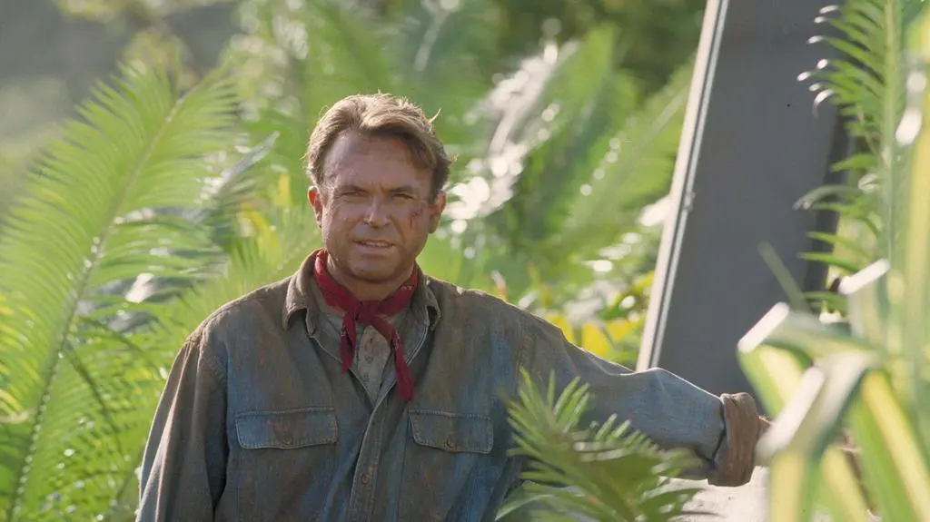 Sam Neill w filmie "Park Jurajski"