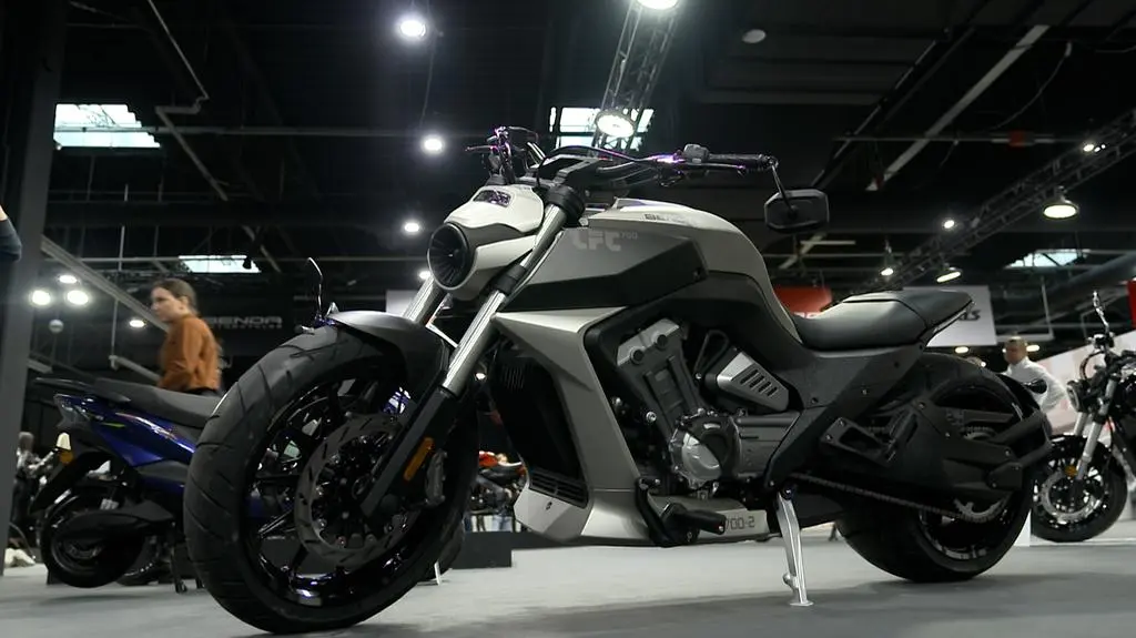 Motocykl na wystawie. 