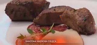 Wątroba cielęca z purée z pietruszki i sosem balsamicznym