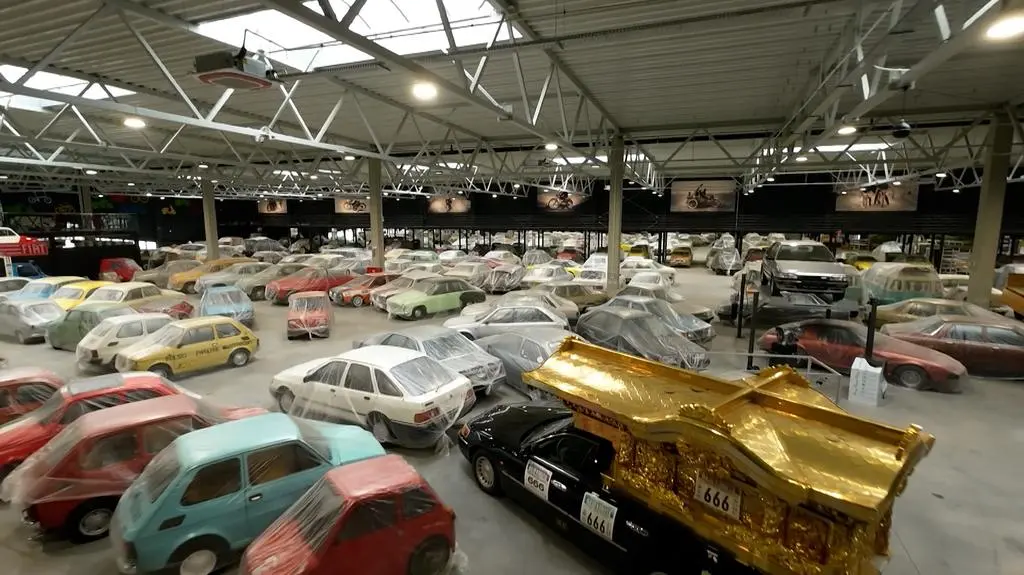 Eksponaty z muzeum motoryzacji w Oławie. 