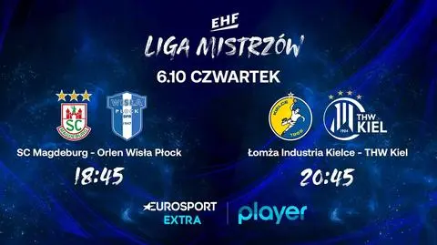 Mecze polskich drużyn w 4. kolejce Ligi Mistrzów w czwartek w Eurosporcie 1 i Playerze