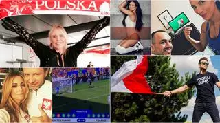 Gorący doping gwiazd i świętowanie sukcesu po meczu Polska - Szwajcaria