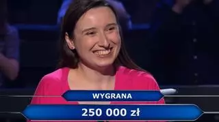 Milionerzy: Marta Maszkiewicz wygrała 250 tysięcy złotych!