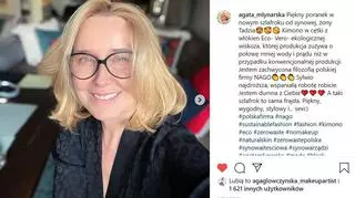 Agata Młynarska bez makijażu na zdjęciu na Instagramie