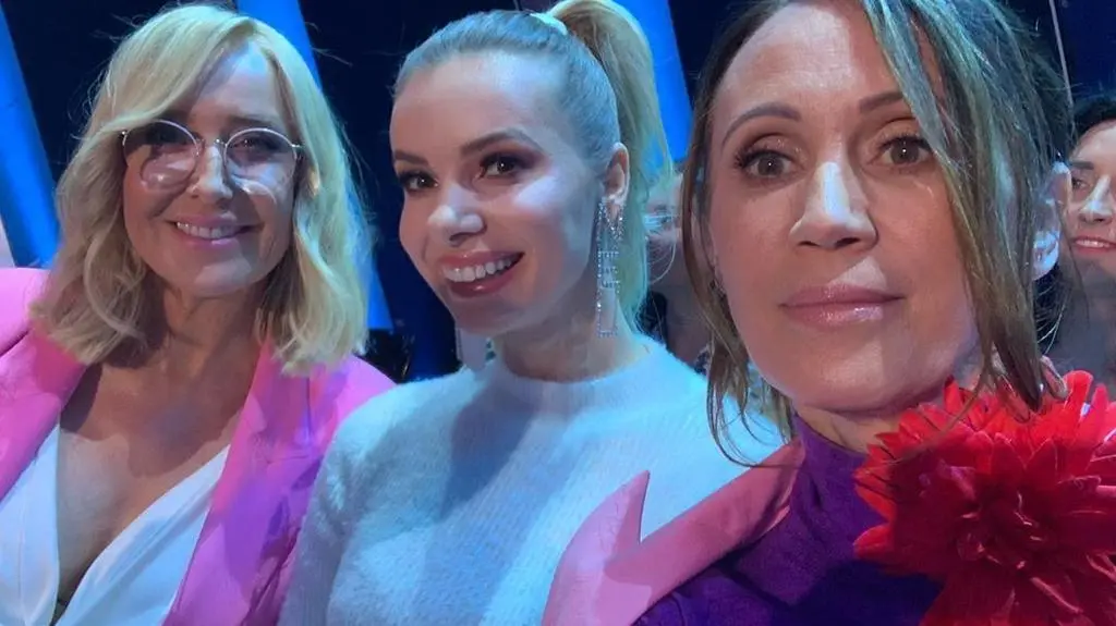 Agata Młynarska, Izabela Janachowska i Anna Nowak-Ibisz na wiosennej konferencji Grupy Discovery i TVN