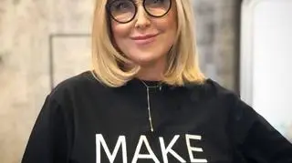 Agata Młynarska w bluzie "Make the change" wspiera strajk nauczycieli