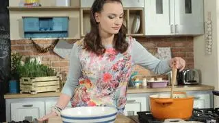 Ania Starmach na planie programu "Pyszna Wielkanoc"