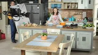 Ania Starmach na planie programu "Pyszna Wielkanoc"