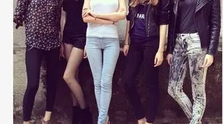 Ania w towarzystwie modelek ze swojej agencji