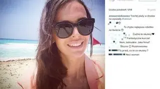 Ania Wendzikowska na plaży