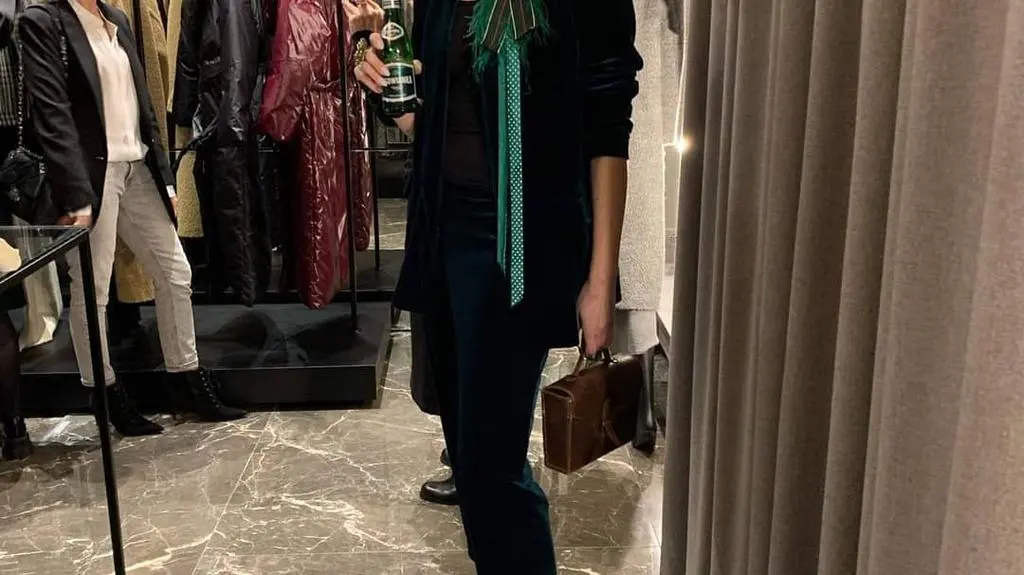 Anita Ruta na otwarciu nowego atelier Tomasza Ossolińskiego