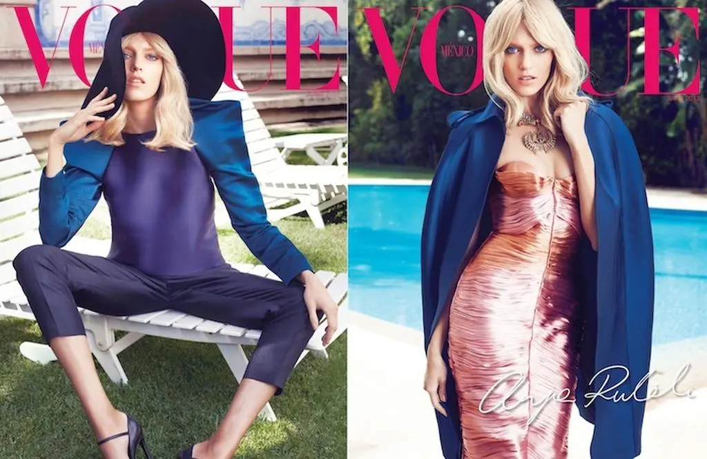 Anja Rubik na okładce "Vogue Mexico"